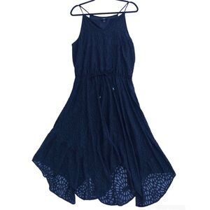Dark Cottagecore boho handkerchief dress L